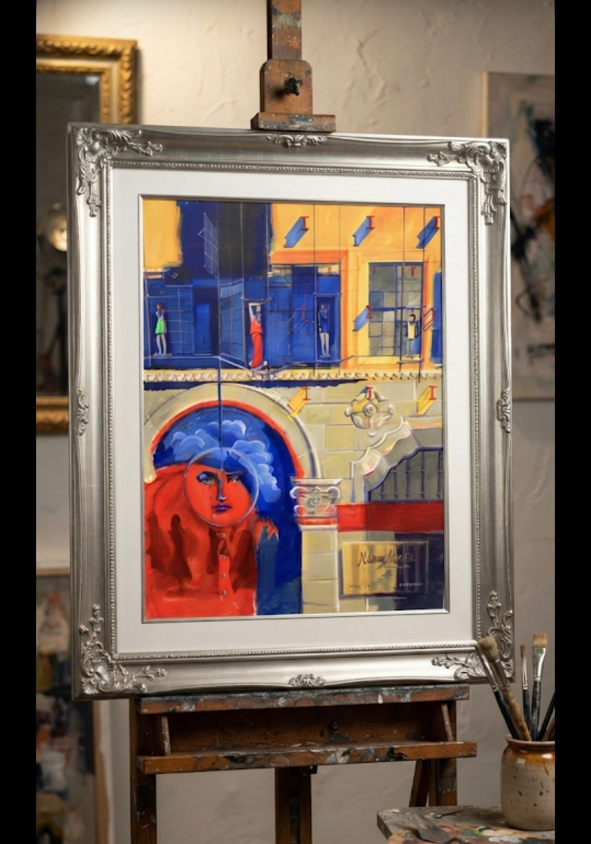 Commemorative painting of Neiman Marcus Store.