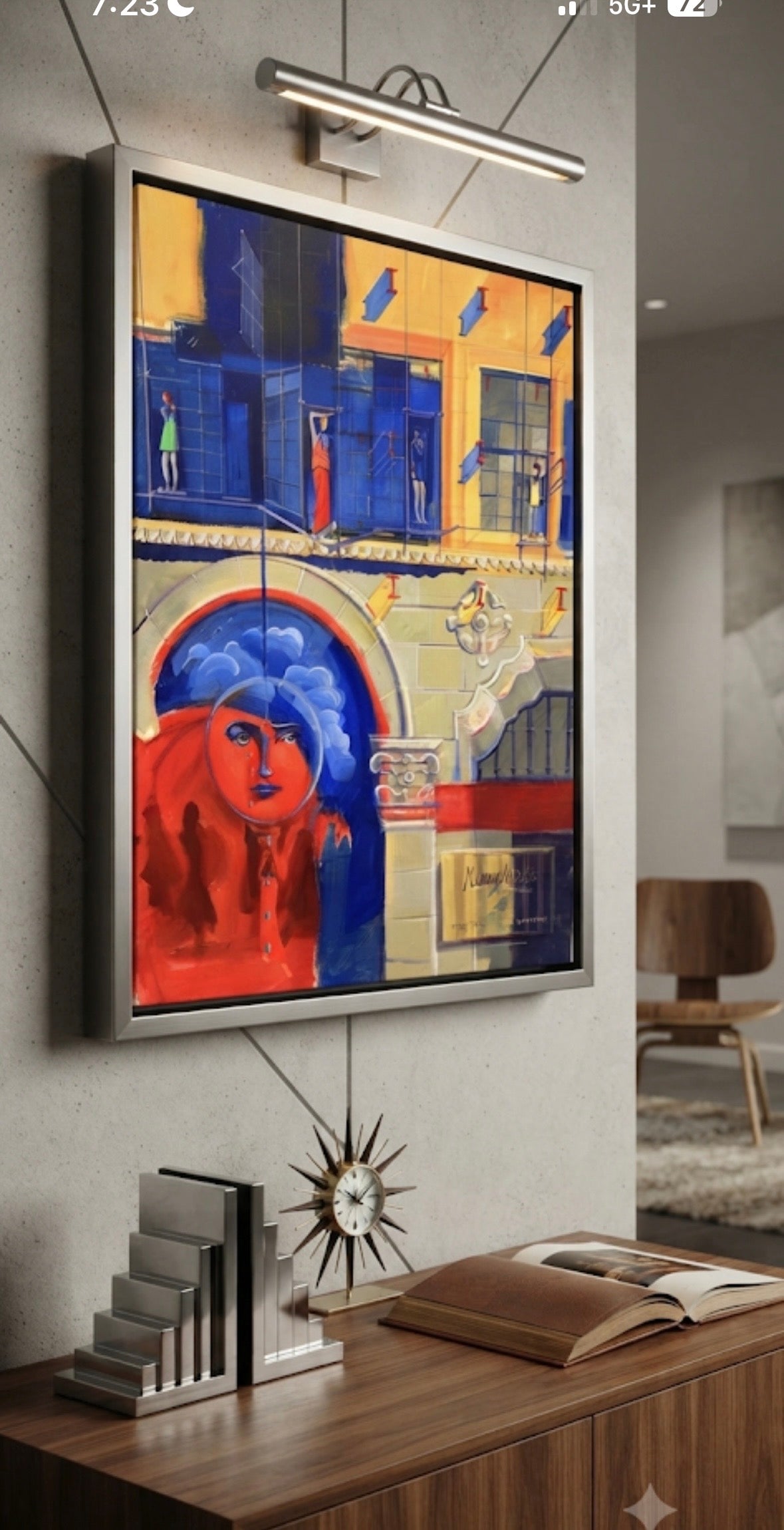 Commemorative painting of Neiman Marcus Store.