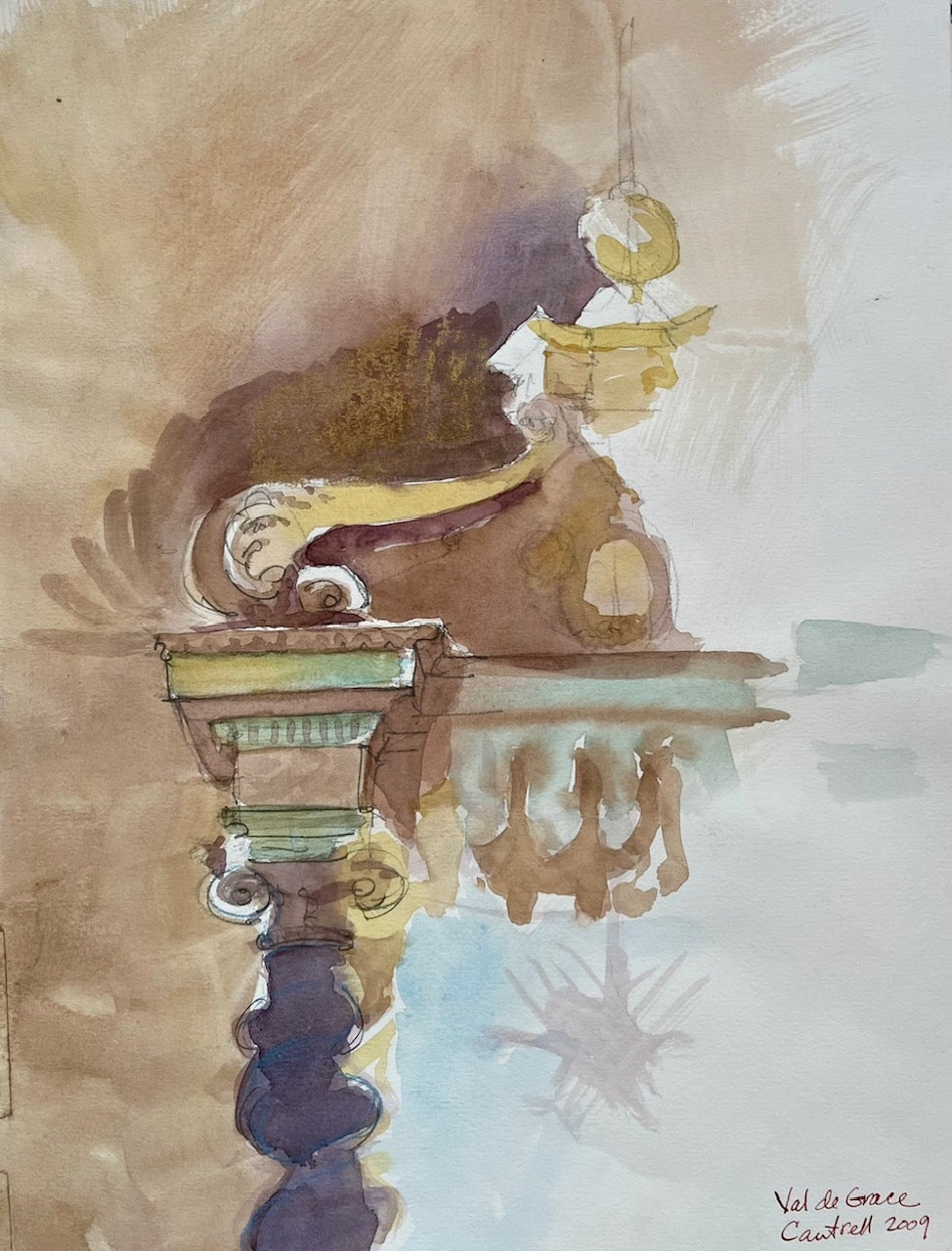 The baldachino in The Val de Grace Church in Paris, France