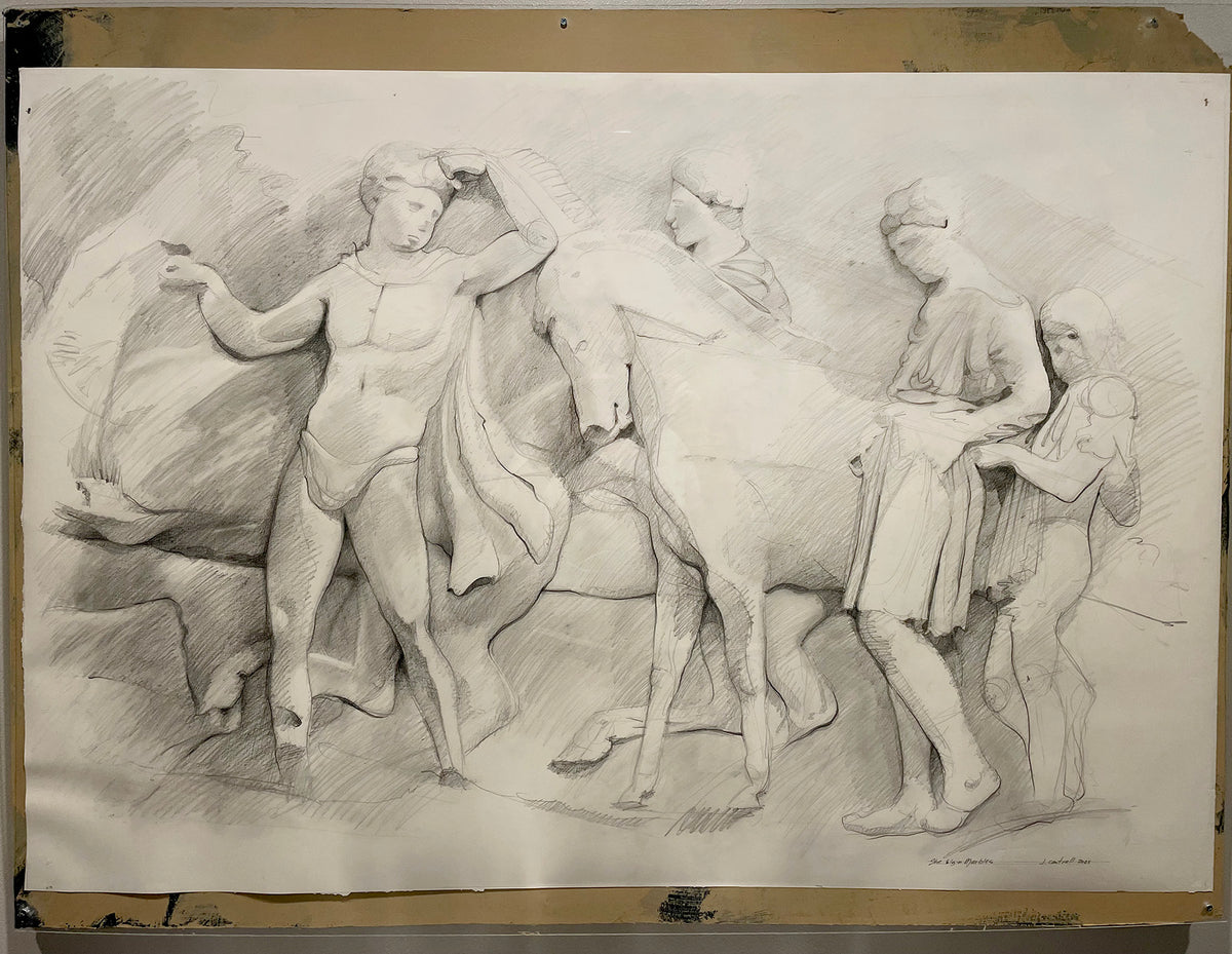 Drawing of a Bas-relief panel