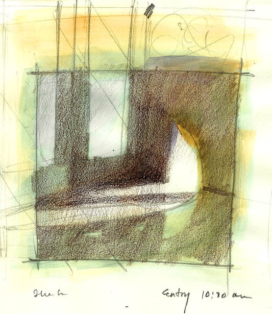 Light entering a door way